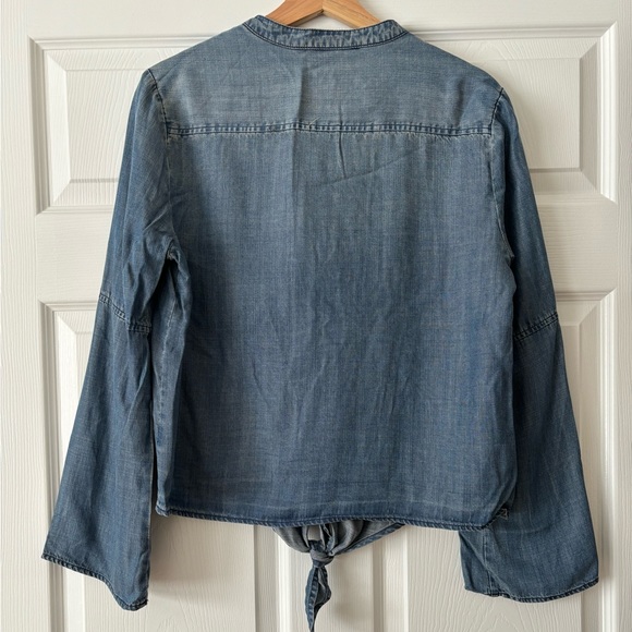 Denim tie front shirt - Picture 2 of 2